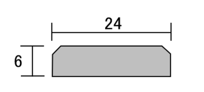 角目板　寸法図